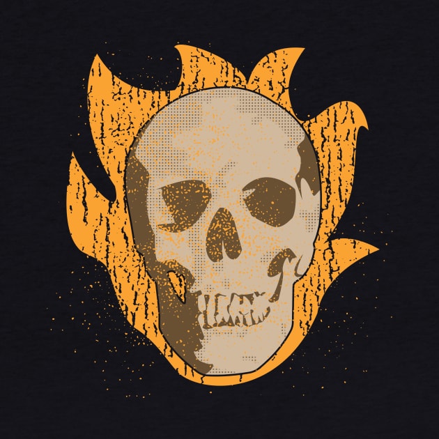 Flaming Skull Ghost Rider Vintage by lucidghost